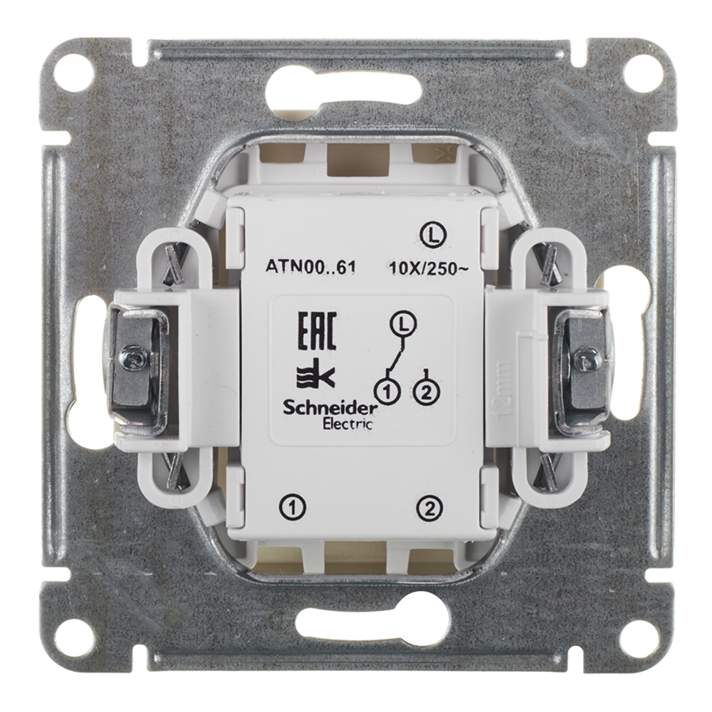 фото Переключатель schneider electric atlas design atn000261 одноклавишный на 2 направления скрытая установка бежевый