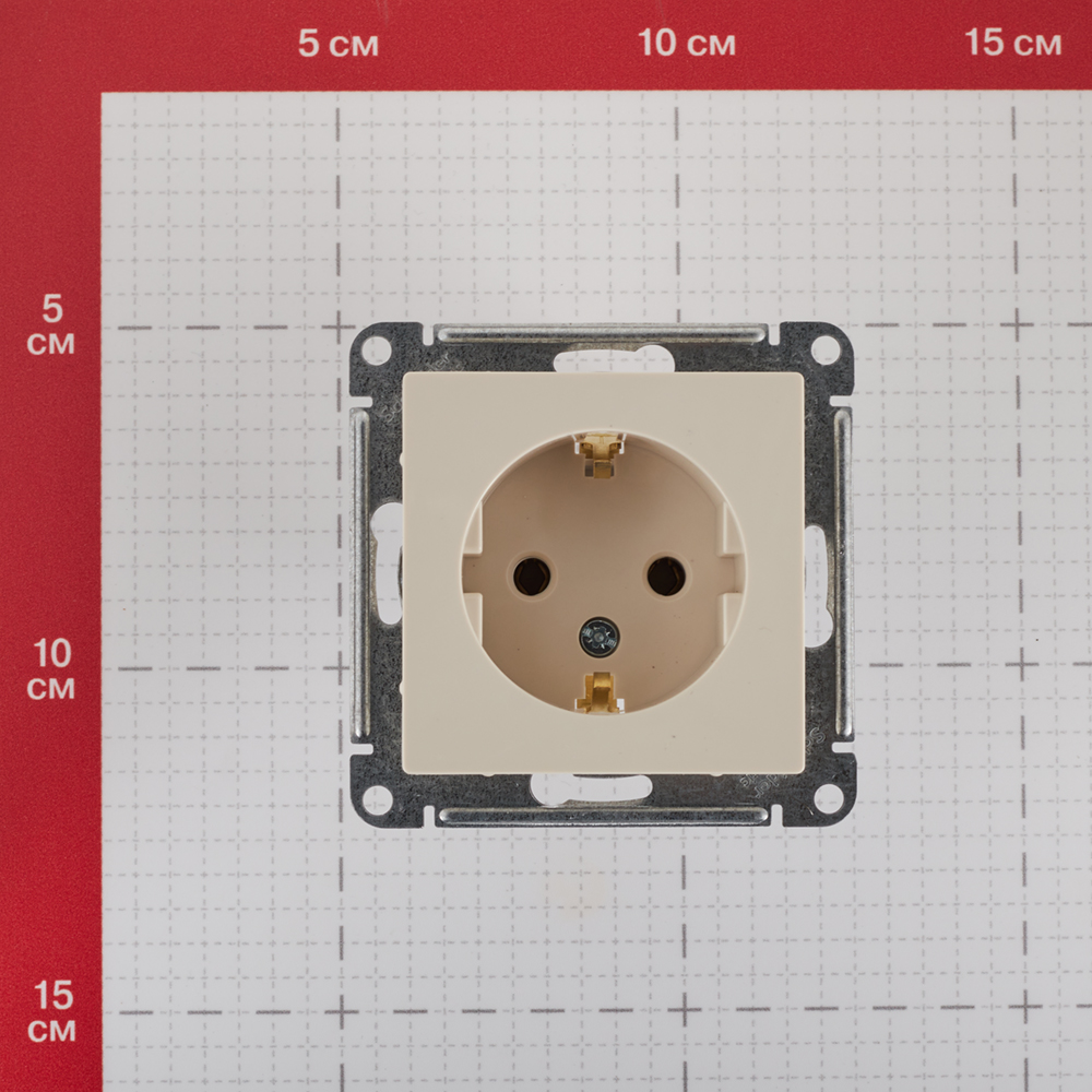 фото Розетка schneider electric atlas design atn000243 скрытая установка бежевая с заземлением