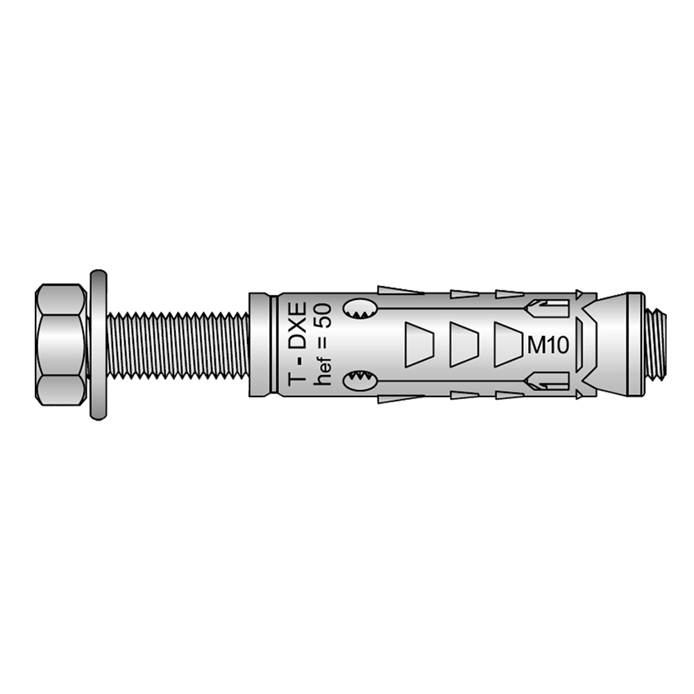 фото Анкер-гильза tecfi dx zn для бетона с болтом 12x105 мм (20 шт.)