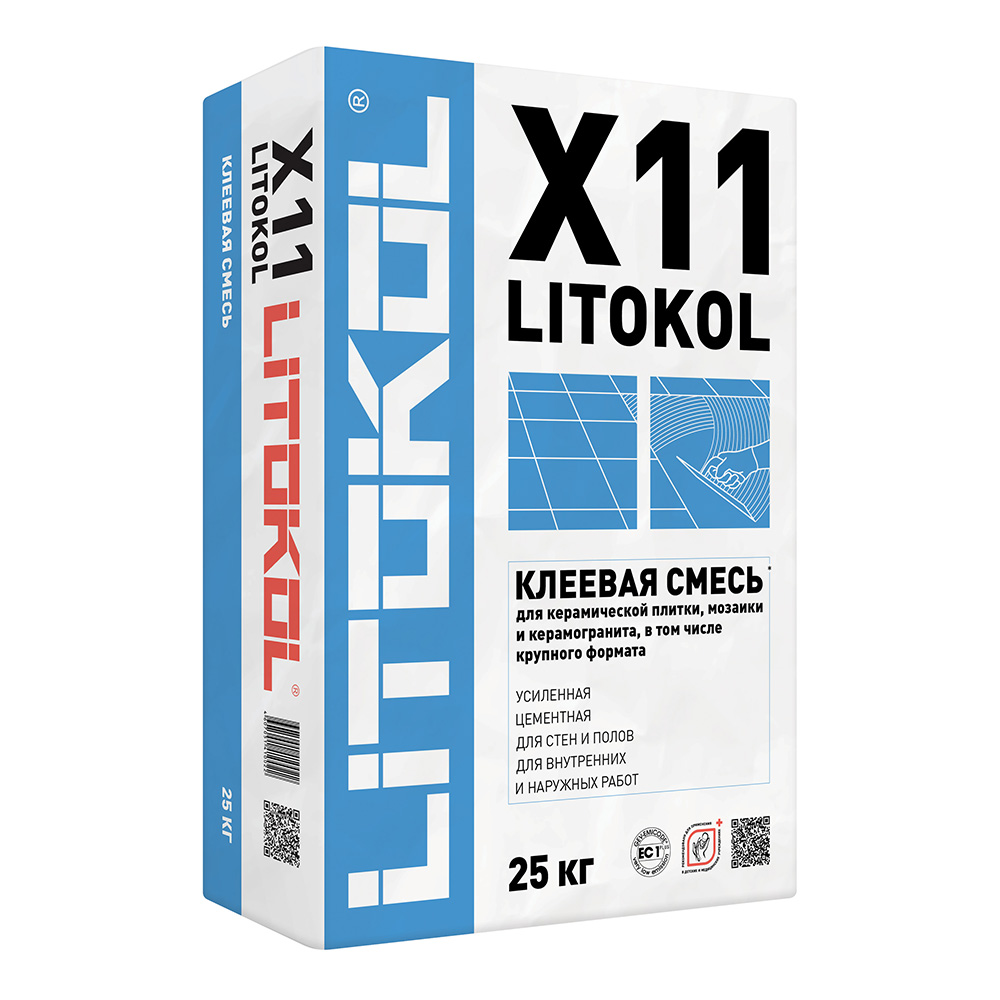 фото Клей для плитки litokol x11 25 кг