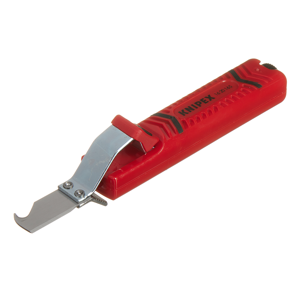 Нож сечение 8-28 кв.мм Knipex для удаления изоляции (KN-1620165SB) нож для удаления изоляции круглого кабеля vde 1000v l 170 мм диэлектрический 2 компонентная рукоятка kn 985303 knipex kn 985303