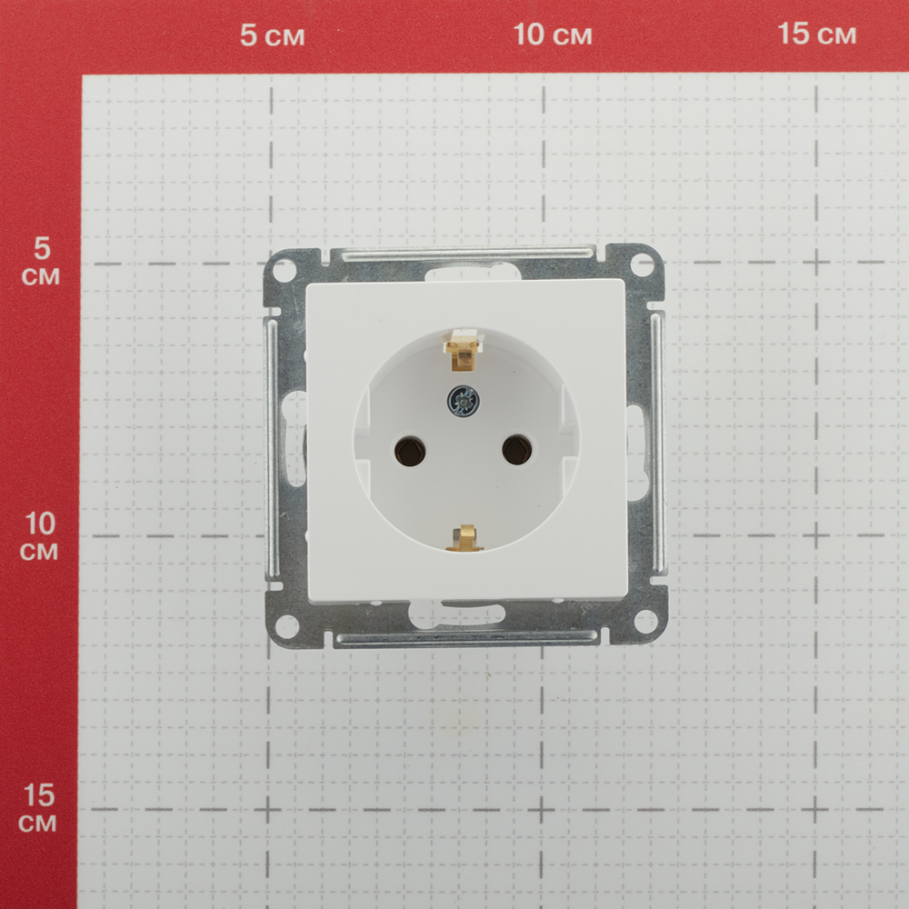 фото Розетка schneider electric atlas design atn000143 скрытая установка белая с заземлением