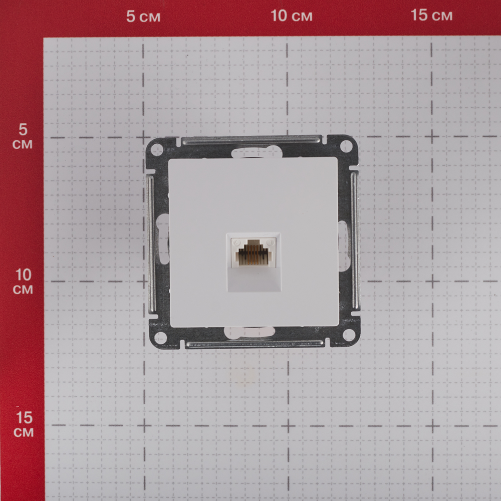 фото Розетка телефонная schneider electric atlas design atn000181 скрытая установка белая один модуль rj11