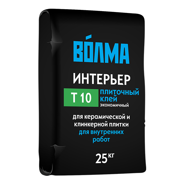 фото Клей для плитки волма интерьер серый (класс с0) 25 кг