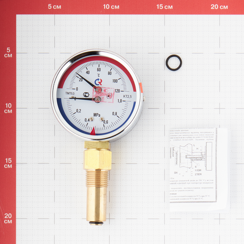 фото Термоманометр росма тмтб-31р.1 (2331) 1/2 нр(ш) радиальный 10 бар d80 мм 120 °с