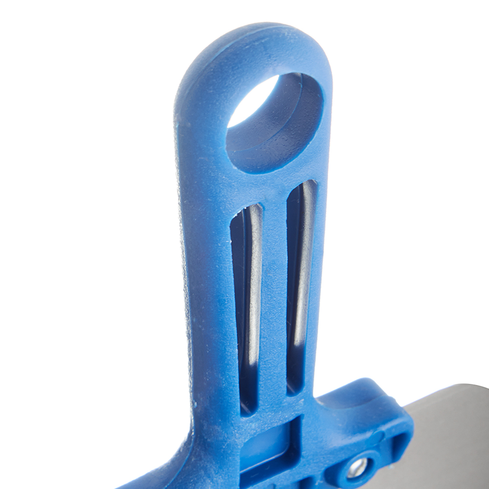 Шпатель для клея зубчатый 180 мм B5 нержавеющая сталь синий с пластиковой ручкой от Петрович