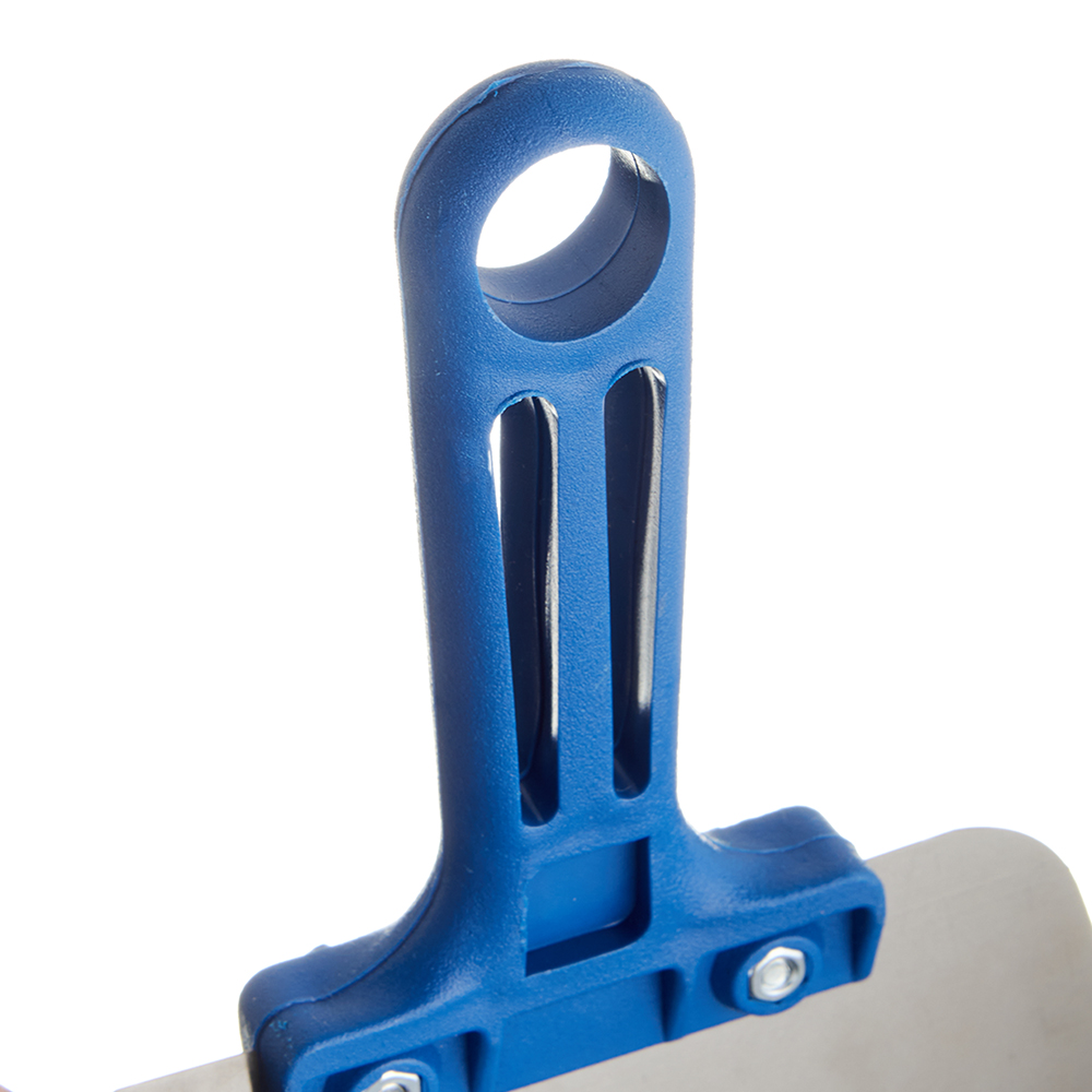 Шпатель для клея зубчатый 180 мм B11 нержавеющая сталь синий с пластиковой ручкой от Петрович