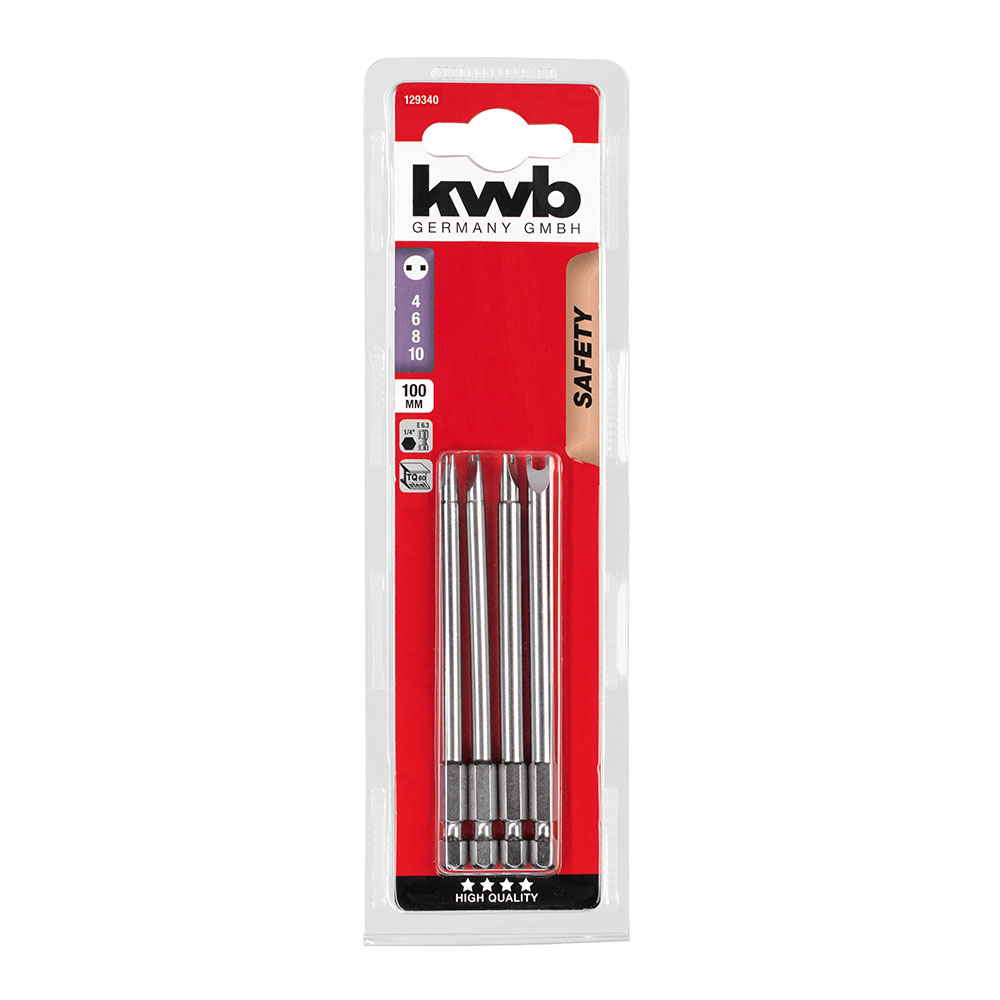 

Набор бит KWB (129340) Spanner 4/ 6/ 8/ 10 100 мм (4 шт.)