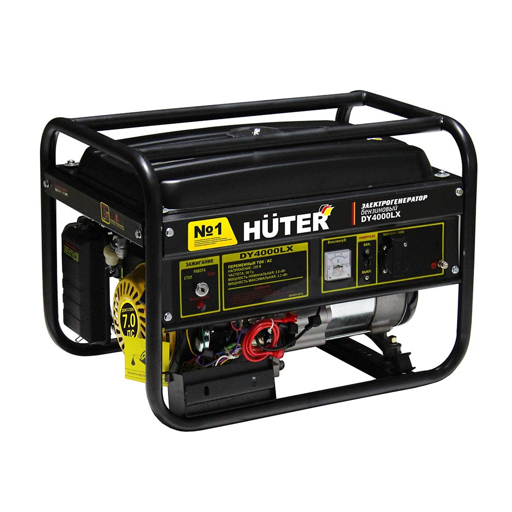 huter генератор бензиновый huter dy4000lx электростартер 64 1 22 Генератор бензиновый Huter DY4000LX (64/1/22) 3 кВт с электростартером