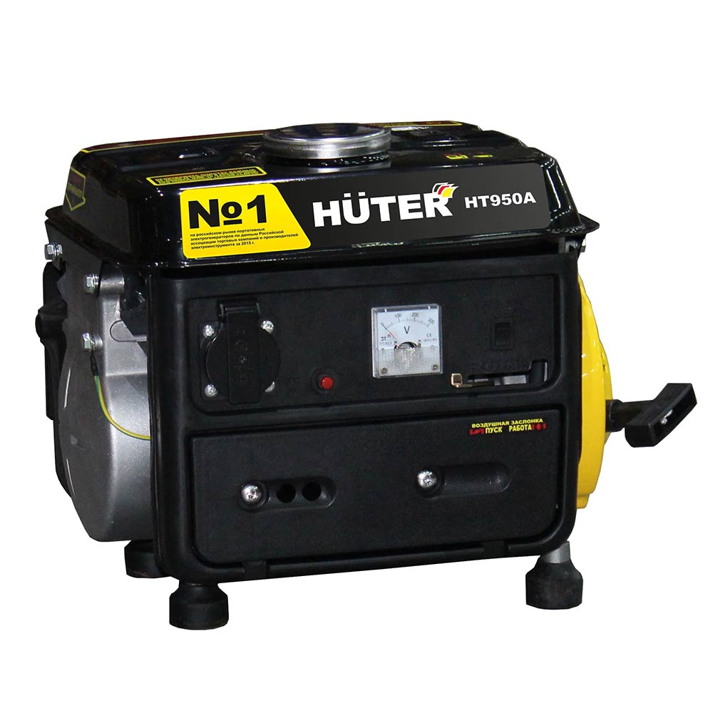 Генератор бензиновый Huter HT950A (64/1/1) 0,65 кВт генератор бензиновый huter dy9500lx 64 1 40 7 5 квт с электростартером