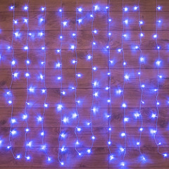 Гирлянда светодиодная Neon-Night Дождь 144 LED свечение синее 1,5х1,5 м (235-033)