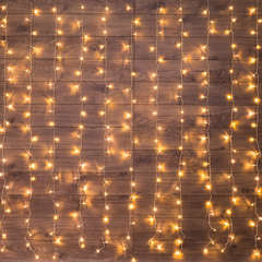 Гирлянда светодиодная Neon-Night Дождь 144 LED свечение теплое белое 1,5х1,5 м (235-036)