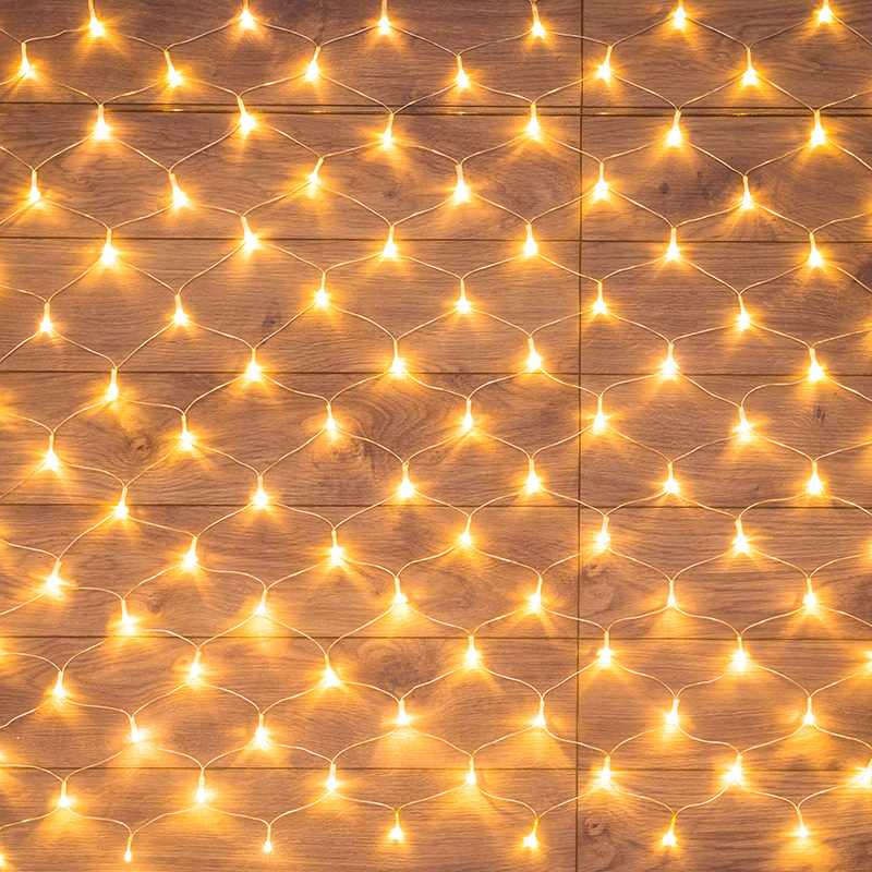 фото Гирлянда светодиодная neon-night сеть 150 led свечение теплое белое 1,5х1,5 м (215-126)