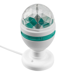 Диско-лампа Neon-Night (601-251) 3 LED свечение мультиколор на подставке белый провод
