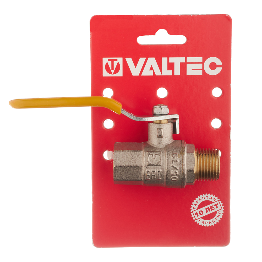 фото Кран шаровой газовый valtec (vt.272.n.04) 1/2 вр(г) х 1/2 нр(ш) ручка