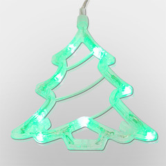 Новогоднее украшение фигура светодиодная Neon-Night (501-017) Елочка 19 см свечение зеленое