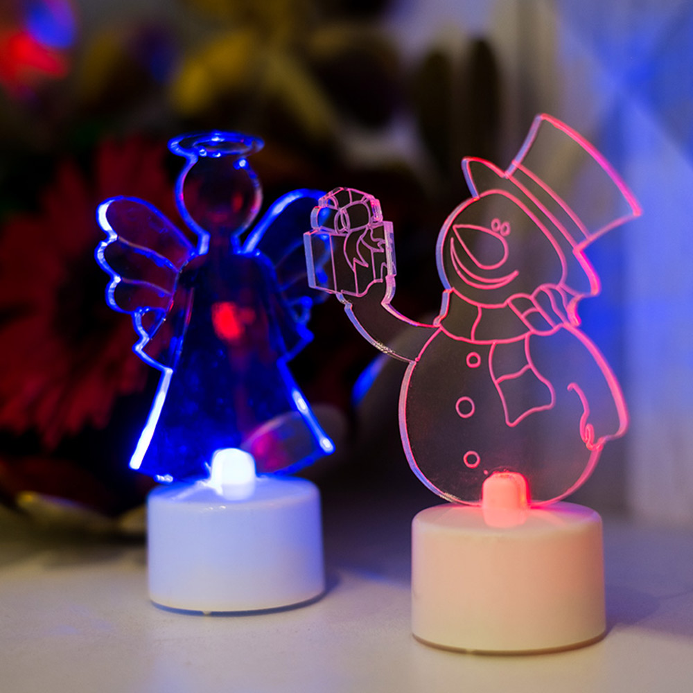 Новогоднее украшение фигура светодиодная Neon-Night (501-044) Ангел 2D 10 см свечение RGB