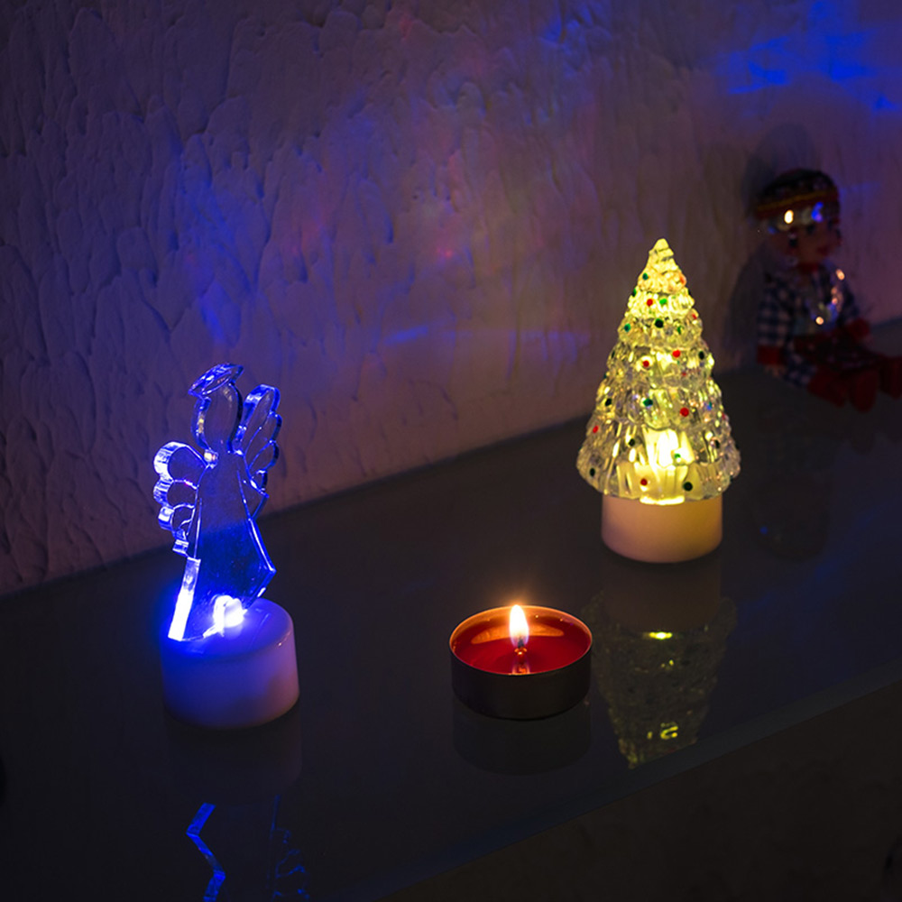 фото Новогоднее украшение фигура светодиодная neon-night (501-044) ангел 2d 10 см свечение rgb