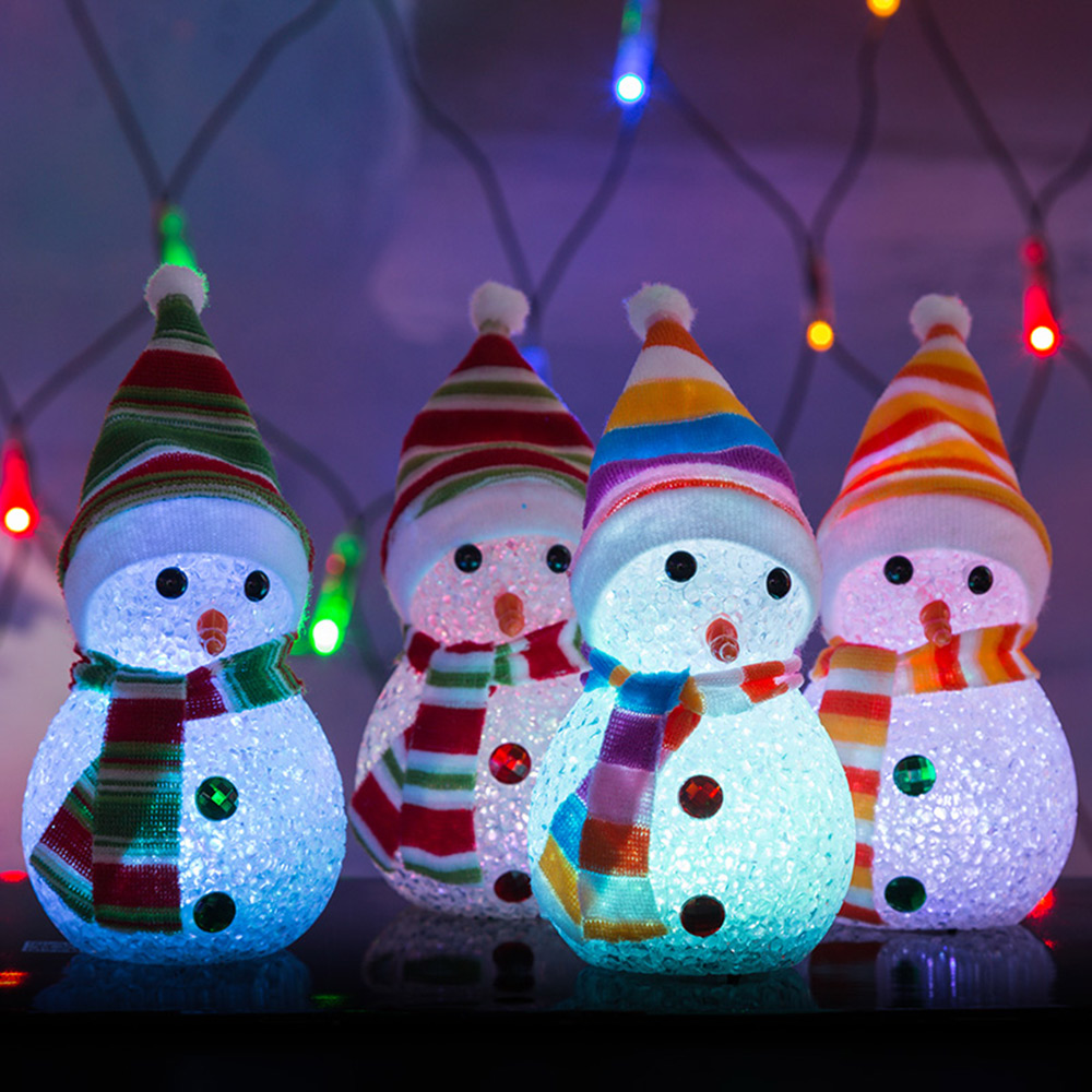 Новогоднее украшение фигура светодиодная Neon-Night (513-019) Снеговик 10 см свечение RGB