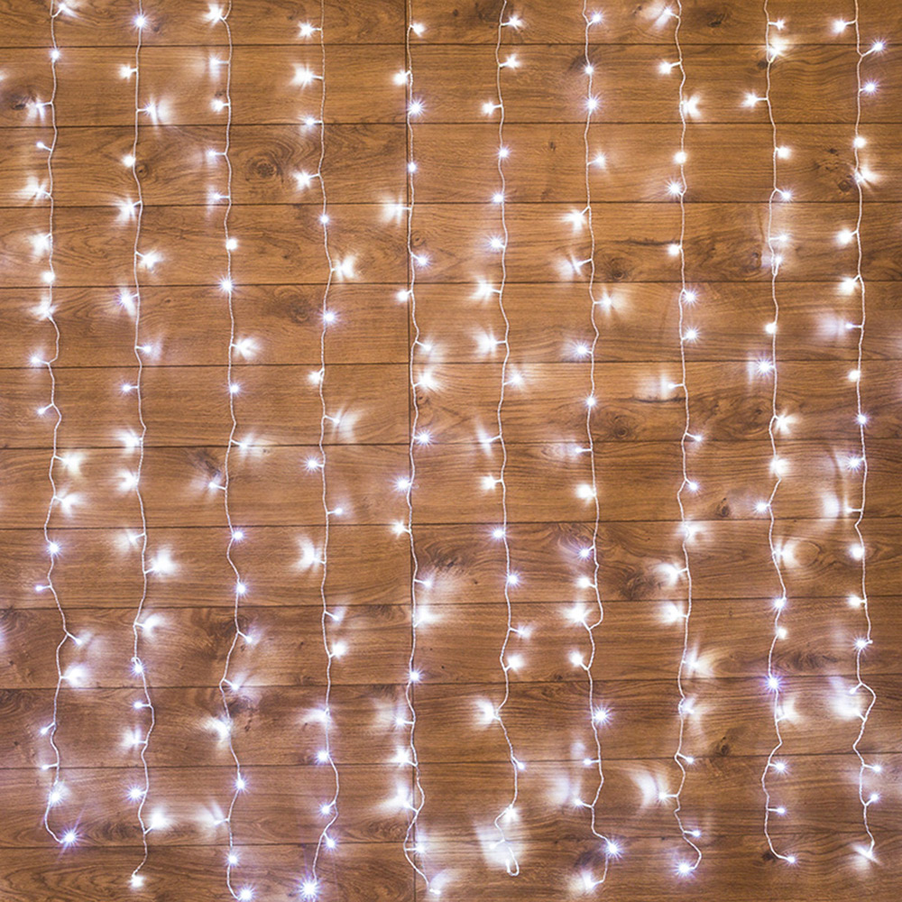 фото Гирлянда светодиодная neon-night дождь 240 led свечение белое 2х3 м (235-065)