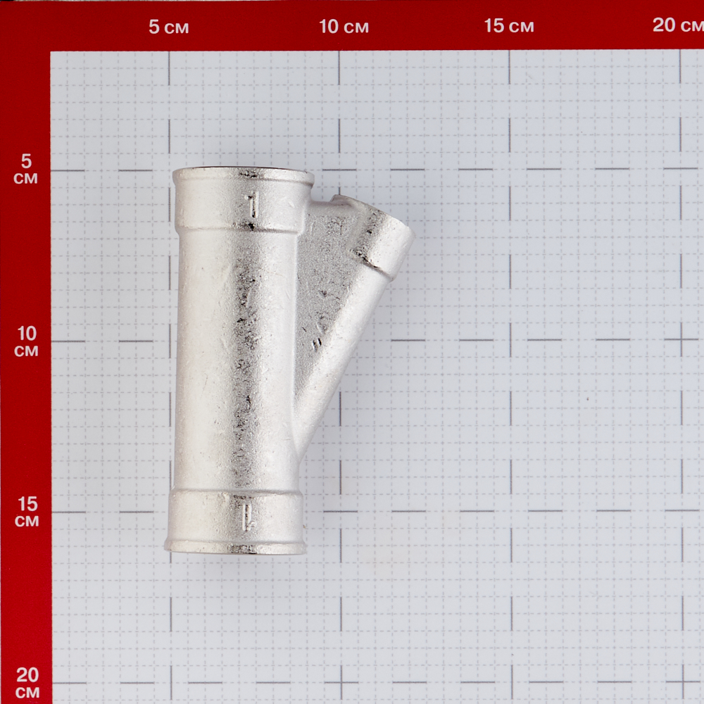 фото Тройник косой valtec (vtr.136.n.0604) для гильзы под погружной датчик 1 вр(г) х 1/2 вр(г) х 1 вр(г) латунный