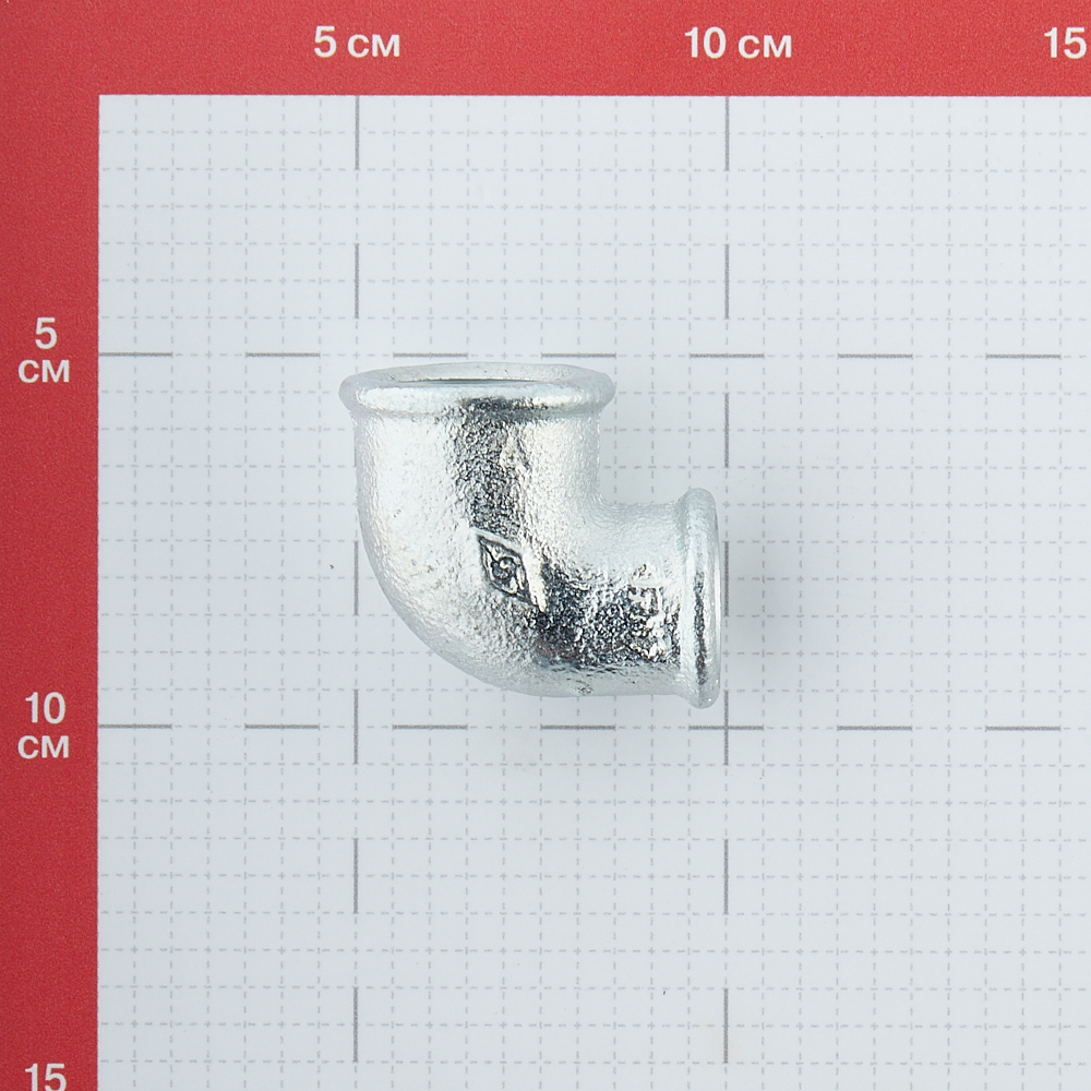 фото Угол переходный gebo (90-22v) 3/4 вр(г) х 1/2 вр(г) чугунный оцинкованный
