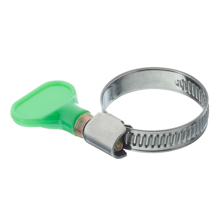 Хомут червячный обжимной 20-32 мм нержавеющая сталь с бабочкой — купить ...