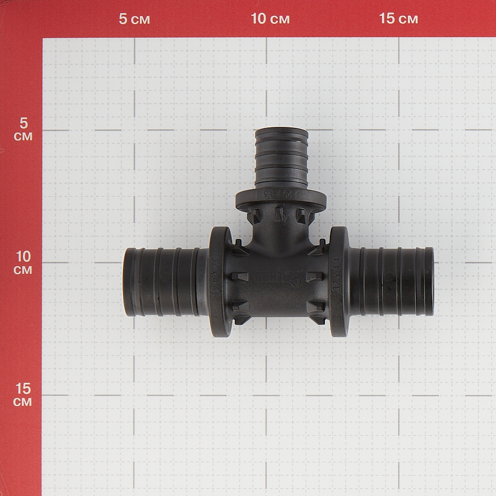 фото Тройник rehau (11600661001) 32 х 25 х 32 мм надвижной пластиковый