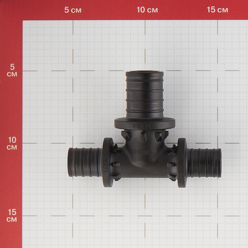 фото Тройник rehau (11601061001) 25 х 32 х 25 мм надвижной пластиковый