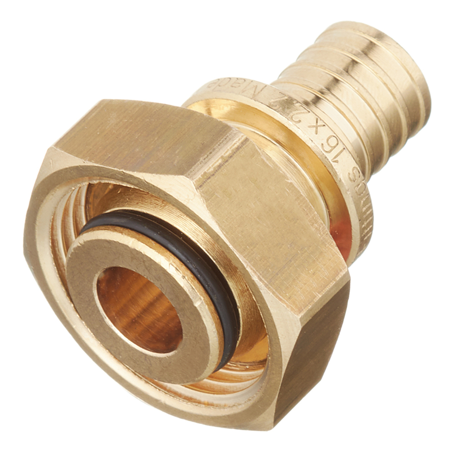 Соединитель прямой Stout (SFA-0034-001634) 16 мм х 3/4 ЕК с накидной ...