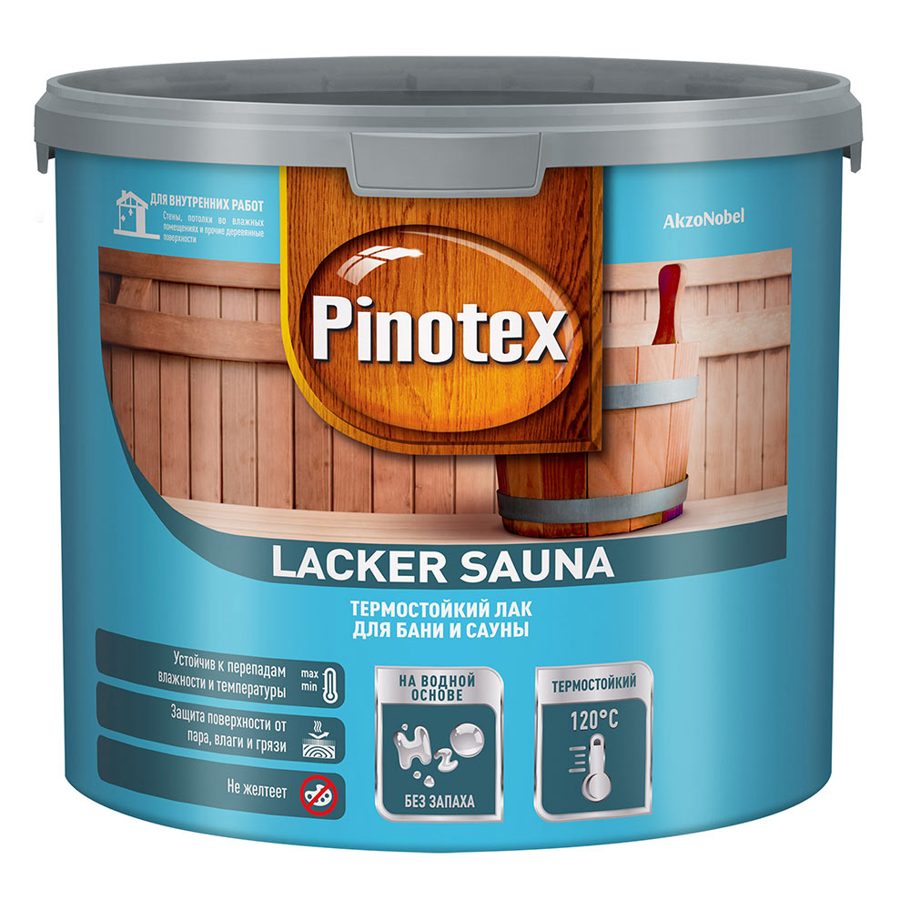 Лак акриловый Pinotex Lacker Sauna бесцветный 2,7 л полуматовый