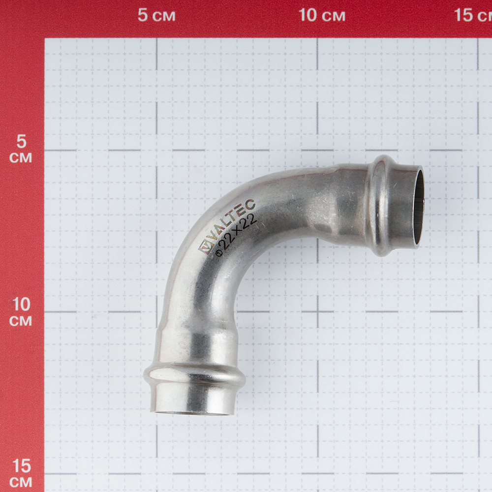 фото Угол valtec (vti.951.i.002222) 90° 22 мм вв нержавеющая сталь
