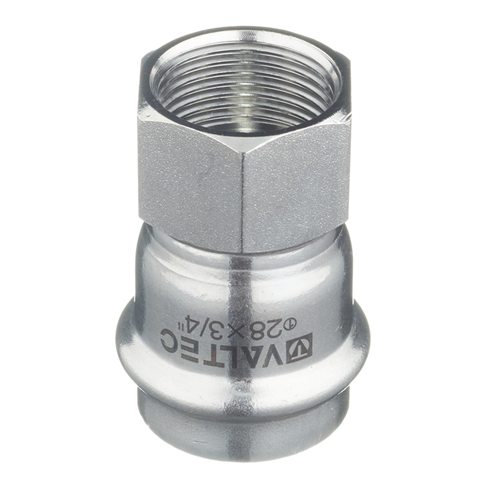 

Соединитель VALTEC (VTi.902.I.002805) 28 мм х 3/4 ВР(г) нержавеющая сталь