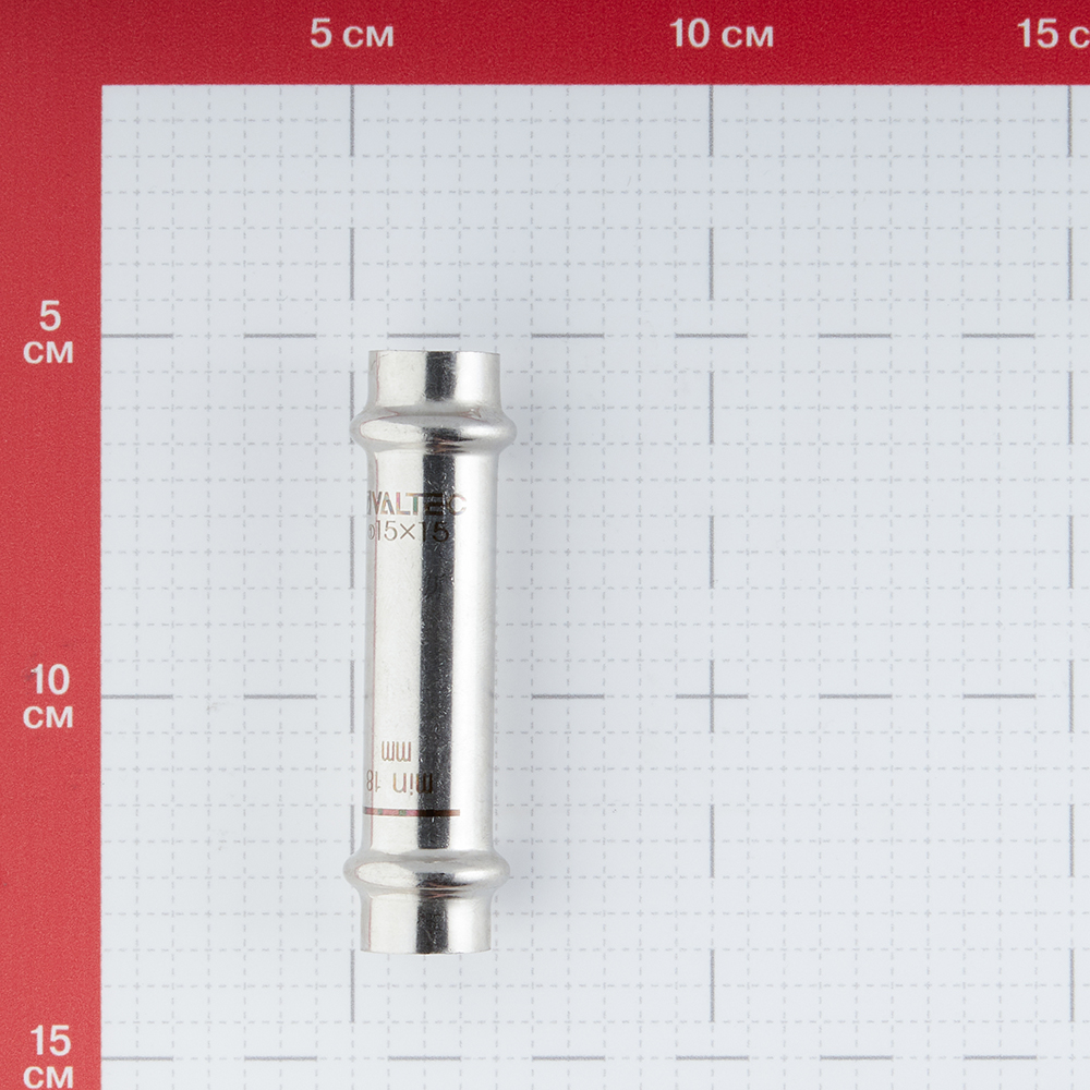 фото Муфта valtec (vti.904.i.001515) 15х15 мм надвижная нержавеющая сталь