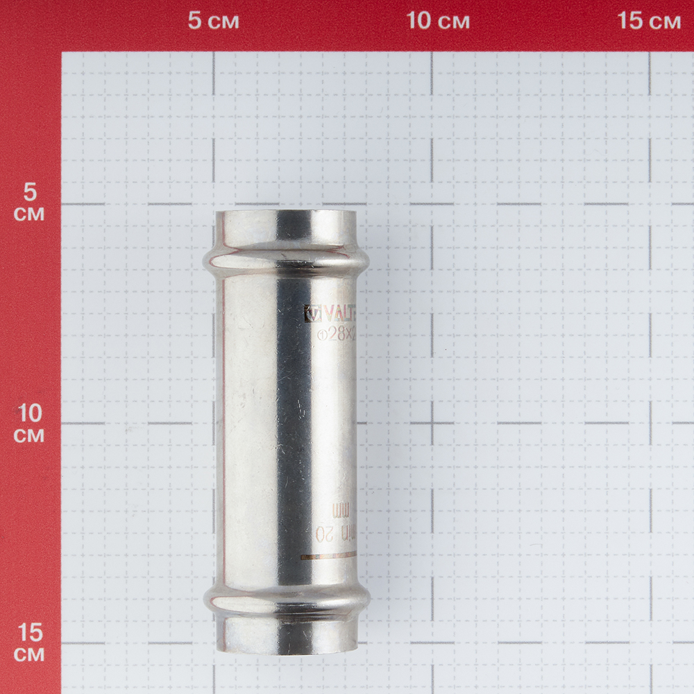 фото Муфта valtec (vti.904.i.002828) 28х28 мм надвижная нержавеющая сталь