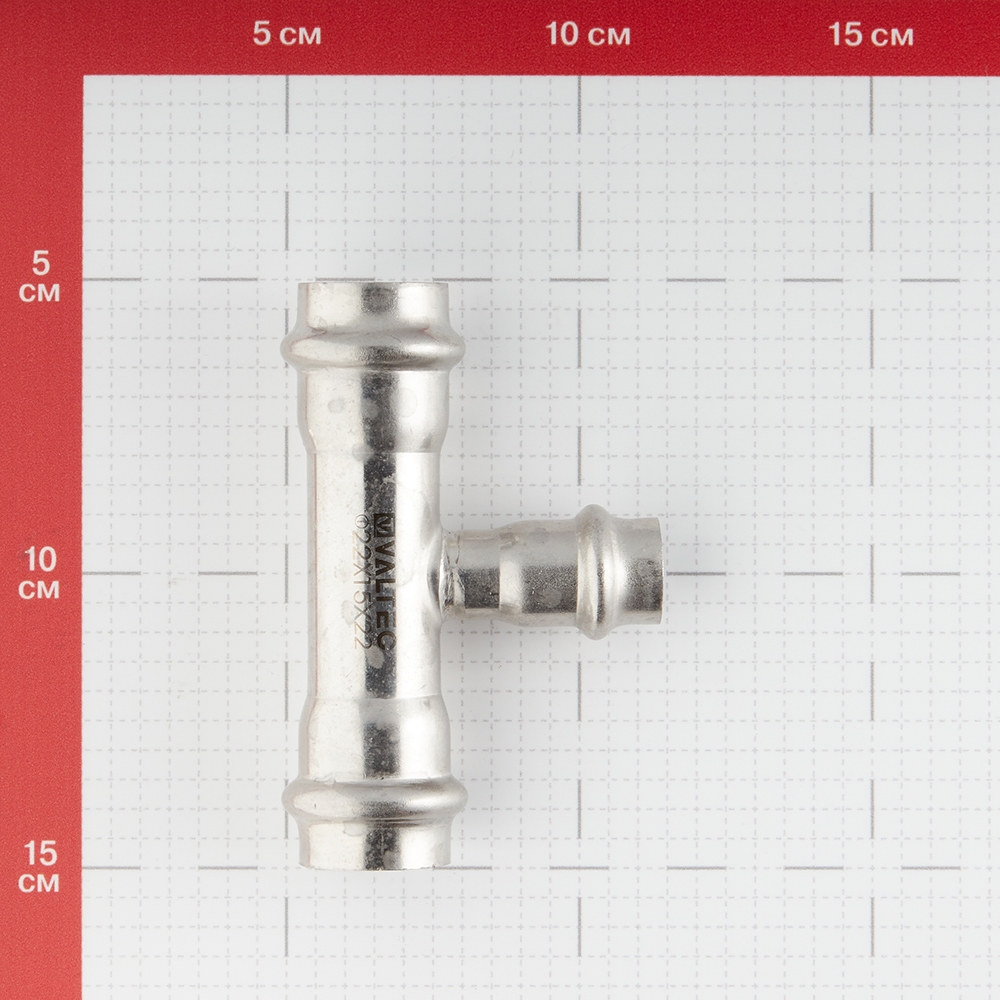 фото Тройник valtec (vti.931.i.221522) 22 х 15 х 22 мм нержавеющая сталь
