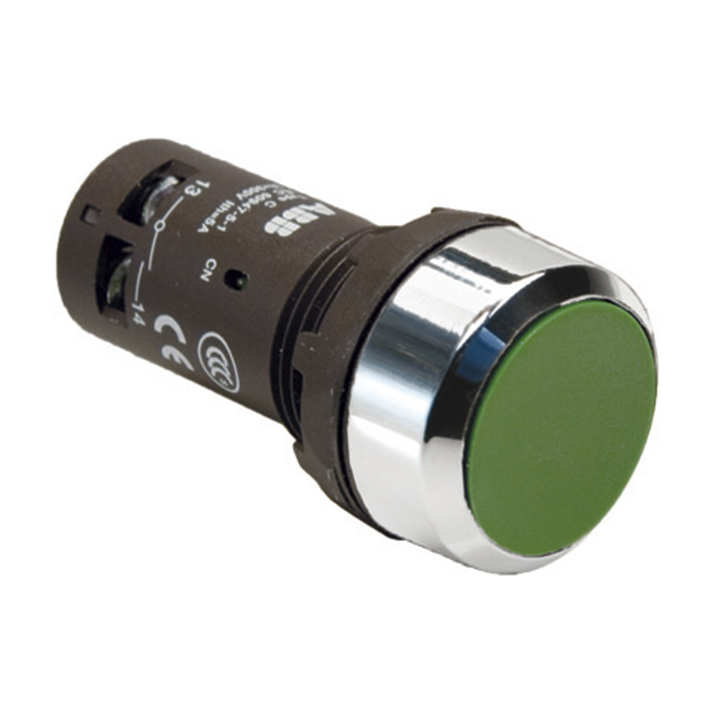 Кнопка ABB CP1-30G-10 (1SFA619100R3012) 300 В 1НО зеленая без фиксации
