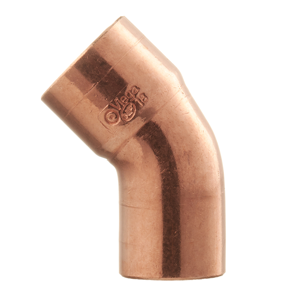 угол viega profipress 292355. угол медный 45 градусов однораструбный. 1/2 (c*c), двухраструбный, под пайку. Viega отвод 45 медный 12 санкт. 45 медных.