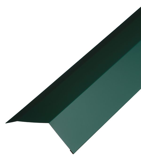 фото Планка карнизная для металлочерепицы 100х65 мм 2 м зеленая ral 6005
