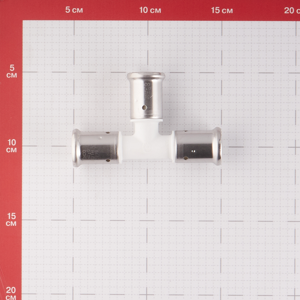 

Тройник Henco (9PKW-262626) 26(пресс) х 26(пресс) х 26(пресс) PVDF белый