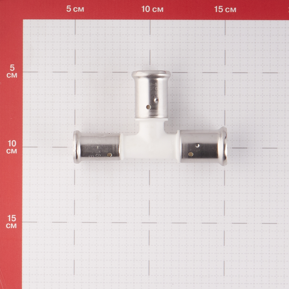 фото Тройник henco (11pkw-202016) 20(пресс) х 20(пресс) х 16(пресс) pvdf белый