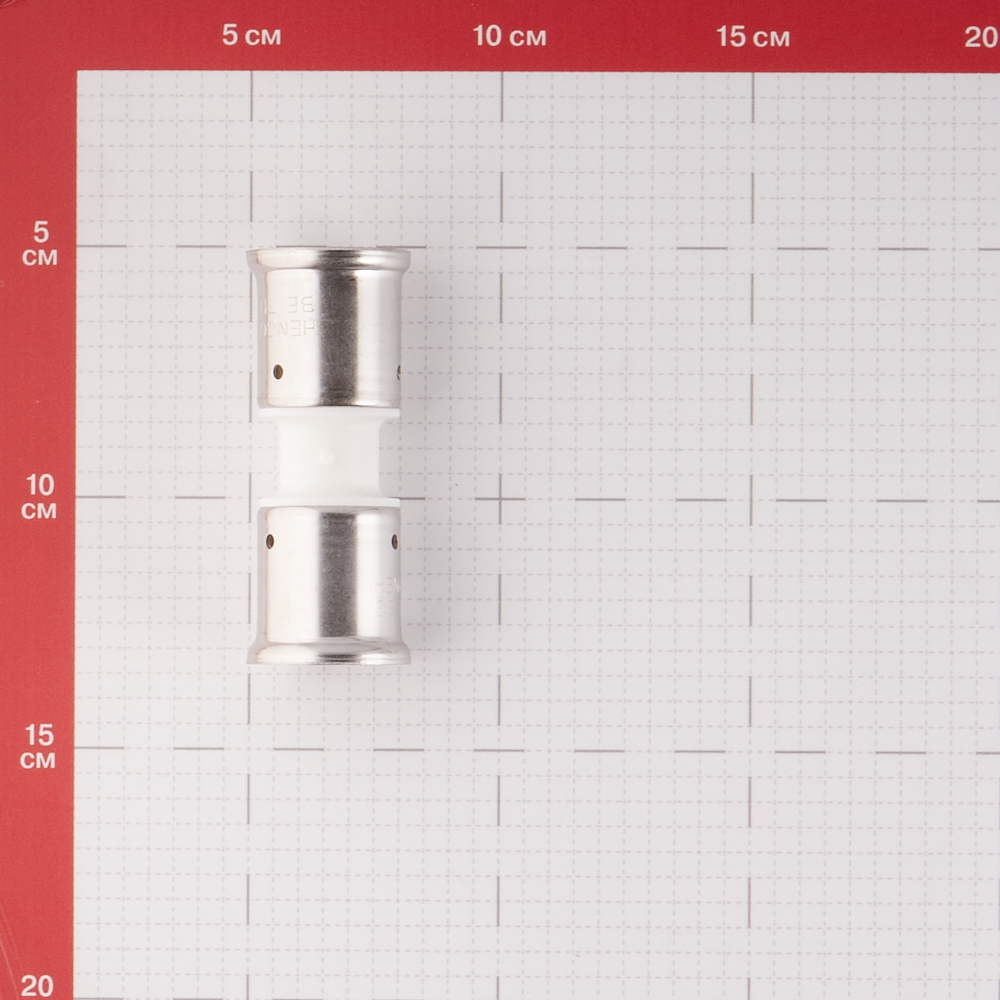 фото Муфта henco (15pkw-2626) 26(пресс) х 26(пресс) pvdf белая