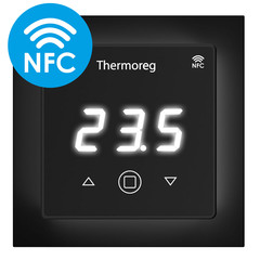 Терморегулятор электронный сенсорный для теплого пола Thermo TI-700 NFC черный с поддержкой NFC