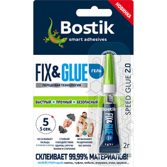 Клей-гель Bostik Fix&Glue универсальный секундный прозрачный 2 г