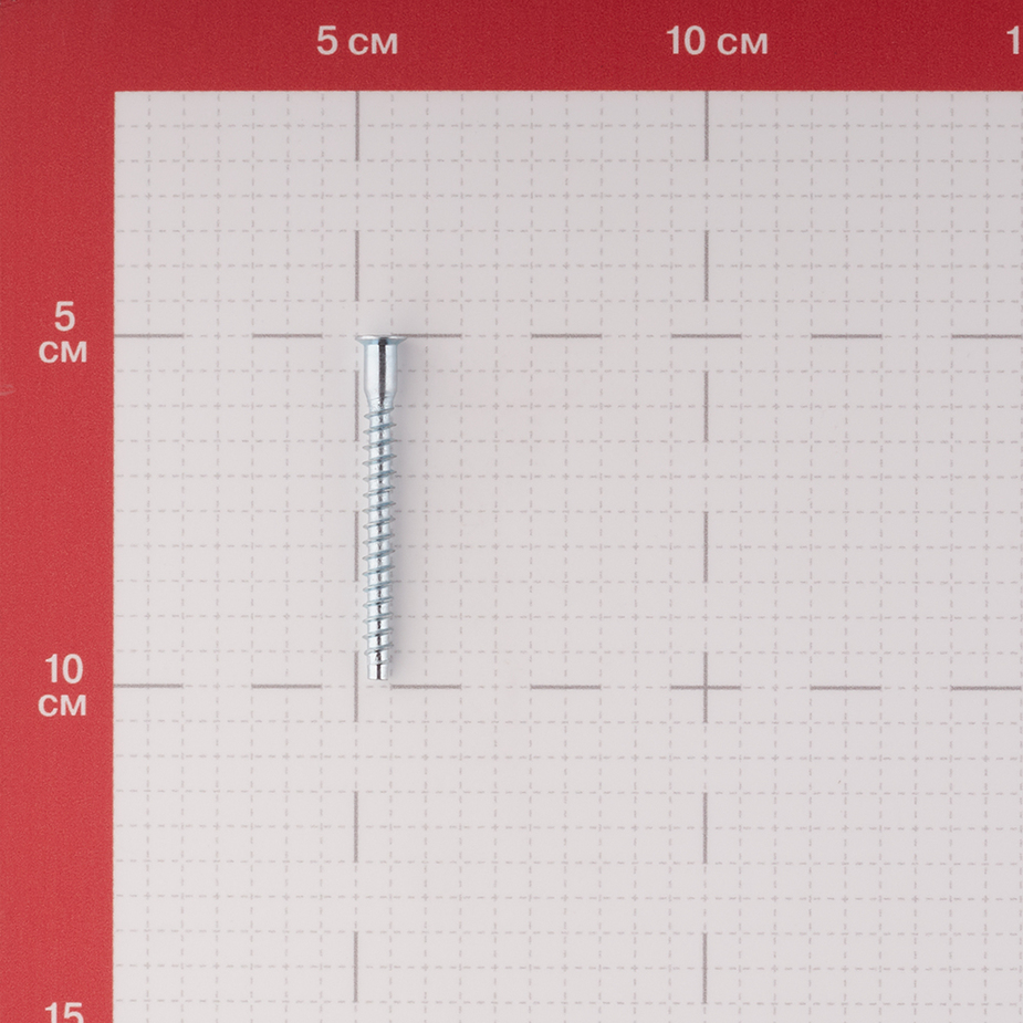 Стяжка мебельная шурупная pz 5х50 мм