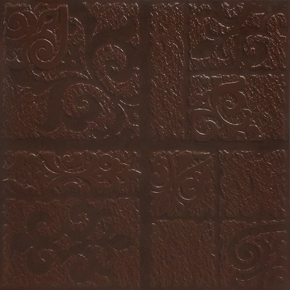 фото Клинкерная плитка керамин каир 4д рельеф коричневая 298x298x8 мм (15 шт.=1,33 кв.м)