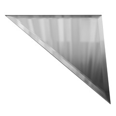 Плитка зеркальная треугольная 250х250х4 мм Дом стекольных технологий серебряная с фацетом