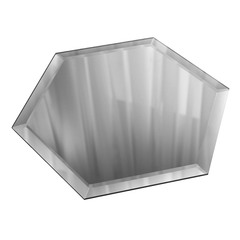 Плитка зеркальная шестигранная 200х173х4 мм Дом стекольных технологий Соты серебряная с фацетом