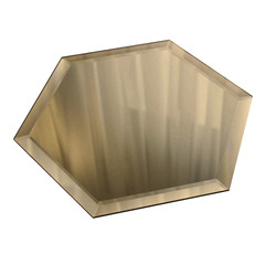 Плитка зеркальная шестигранная 200х173х4 мм Дом стекольных технологий Соты бронзовая с фацетом