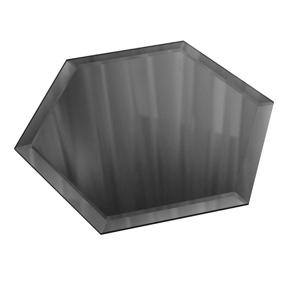 фото Плитка зеркальная шестигранник 200х173х4 мм графитовая "сота" с фацетом дст